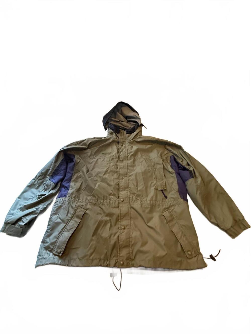 Vintage Columbia Long's Peak Parka Jacket Size Small F5 SM 5200 Green Gorpcore